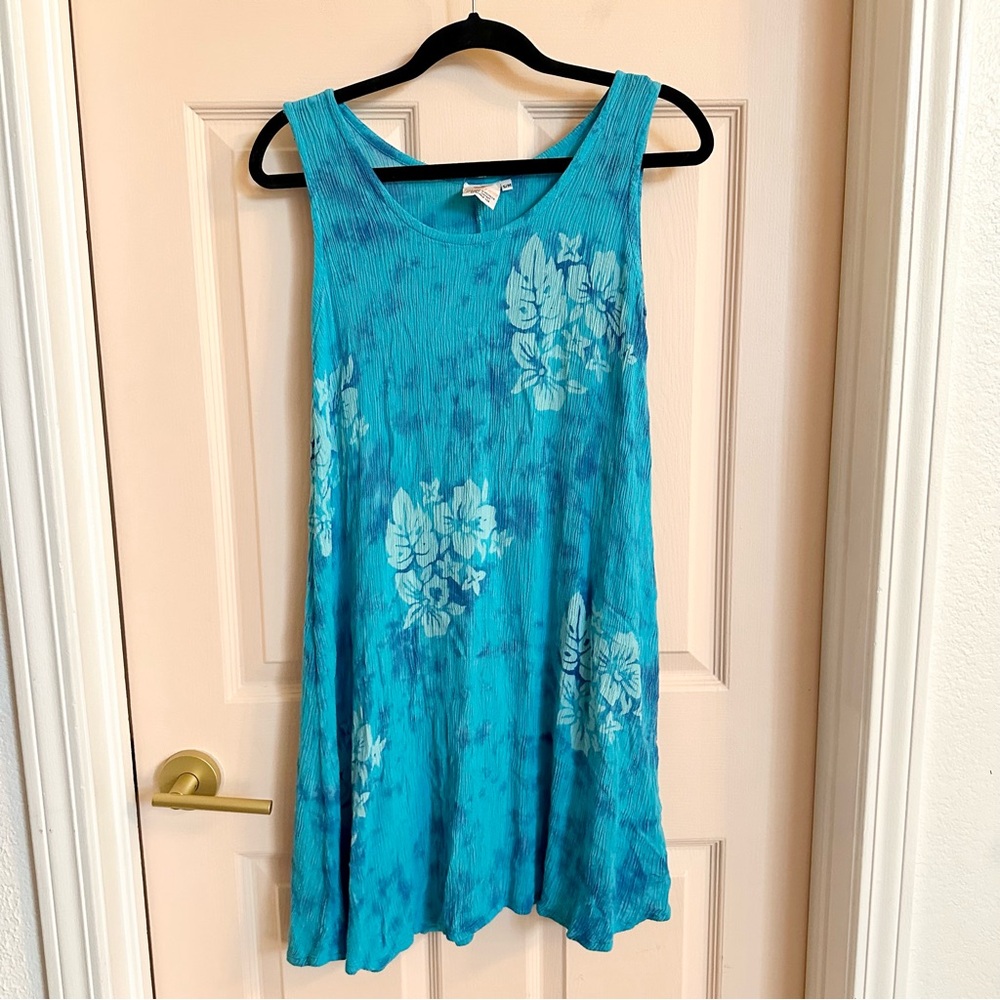 Blue pineapple moon Hawaiian dress